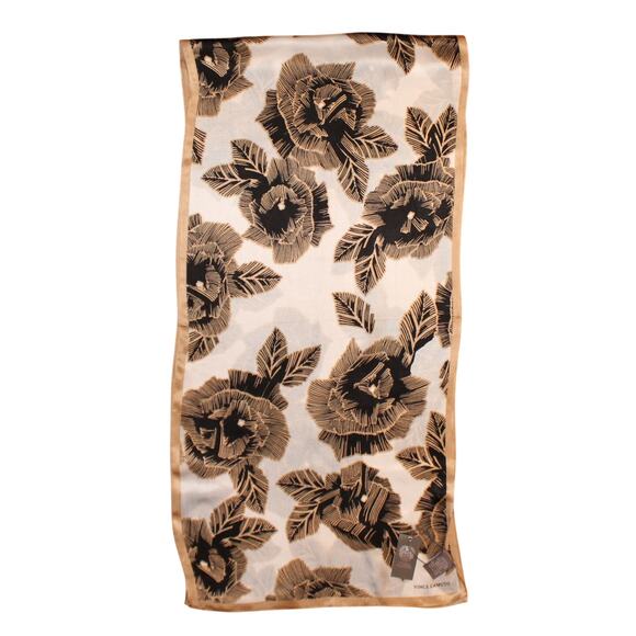 Vince Camuto 100% Silk 72" x 18" Line Floral Oblong Scarf #VC2492 - Picture 1 of 2